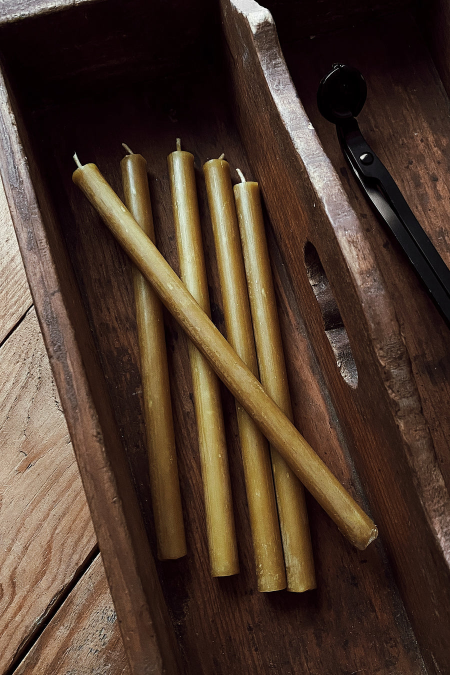 Slim Beeswax Taper Candles