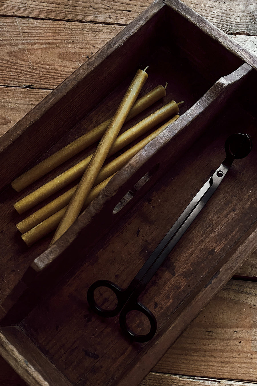 Slim Beeswax Taper Candles