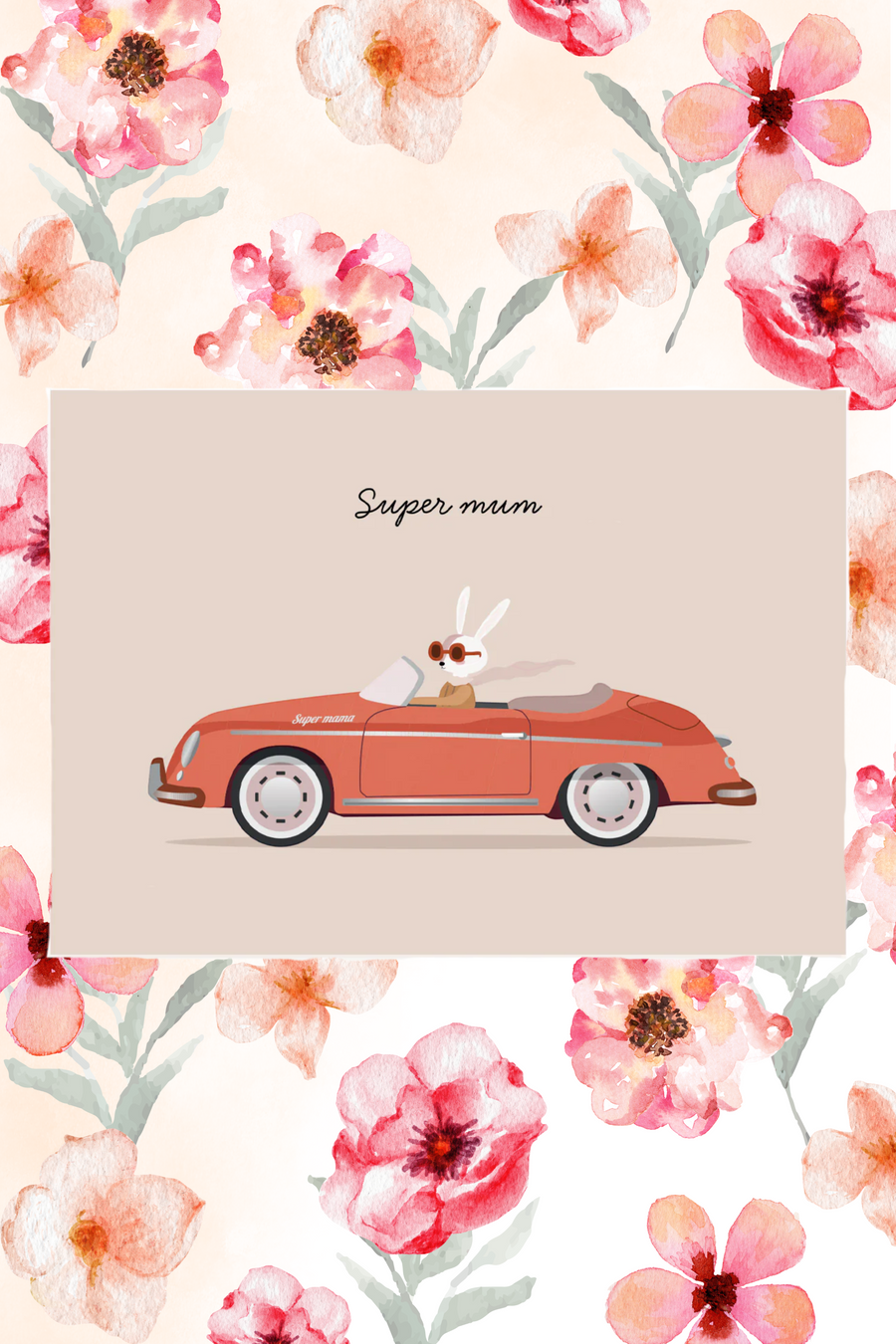 Fast Super Mum Postcard