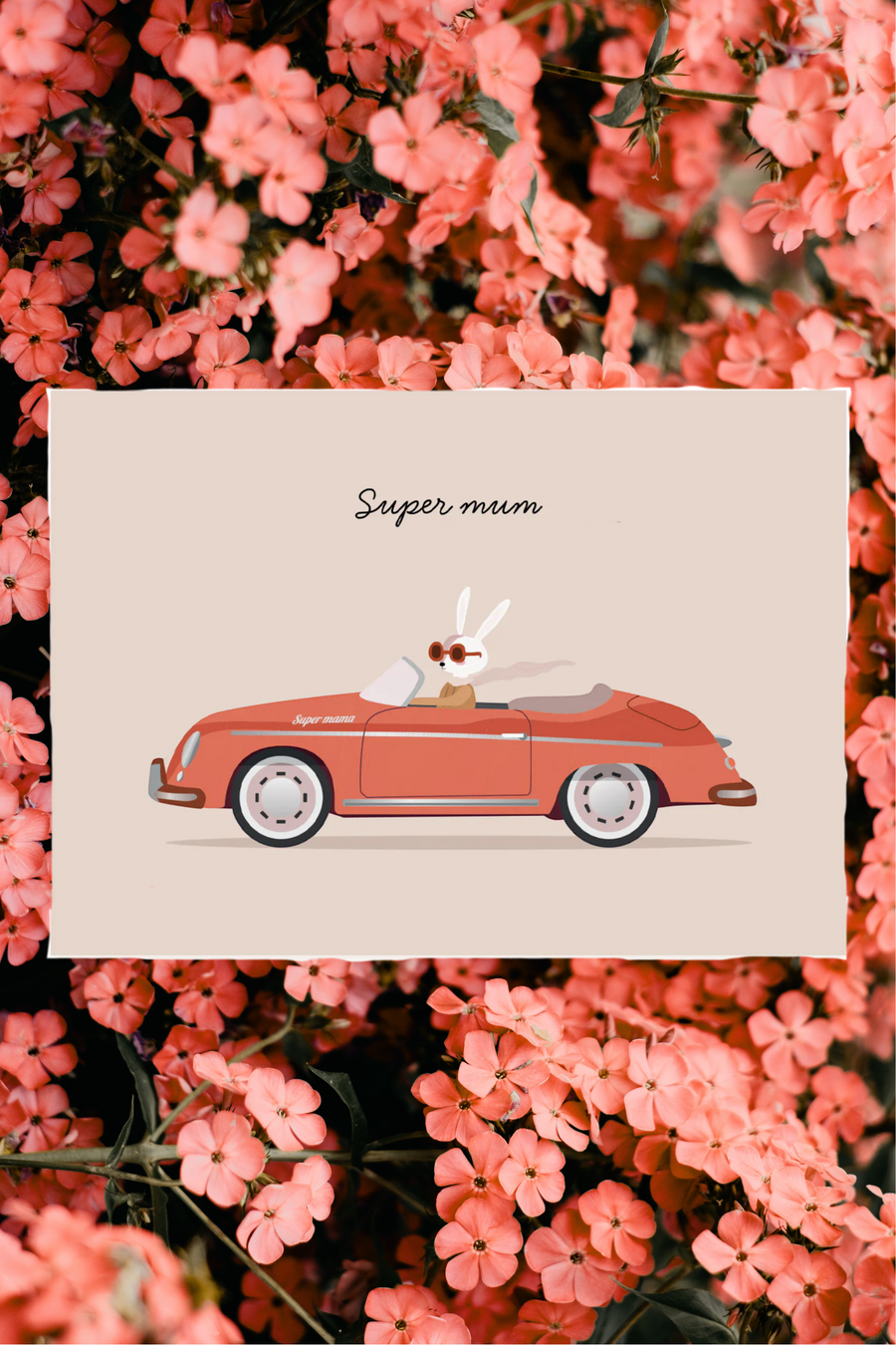 Fast Super Mum Postcard