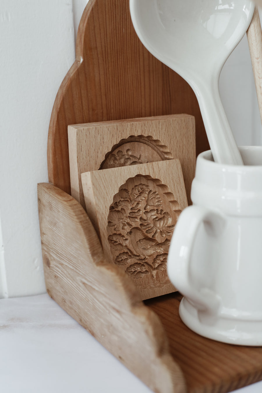 Wood Cookie Mold - Flowers