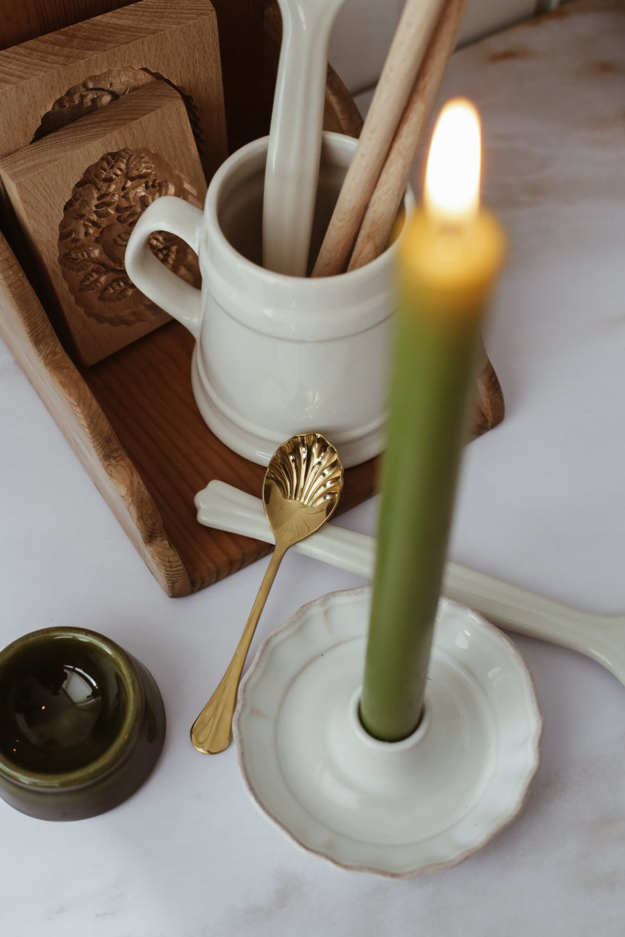 Ruffled Candle Holder