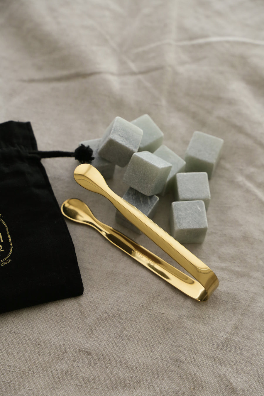 Marble Whiskey Stones & Tongs