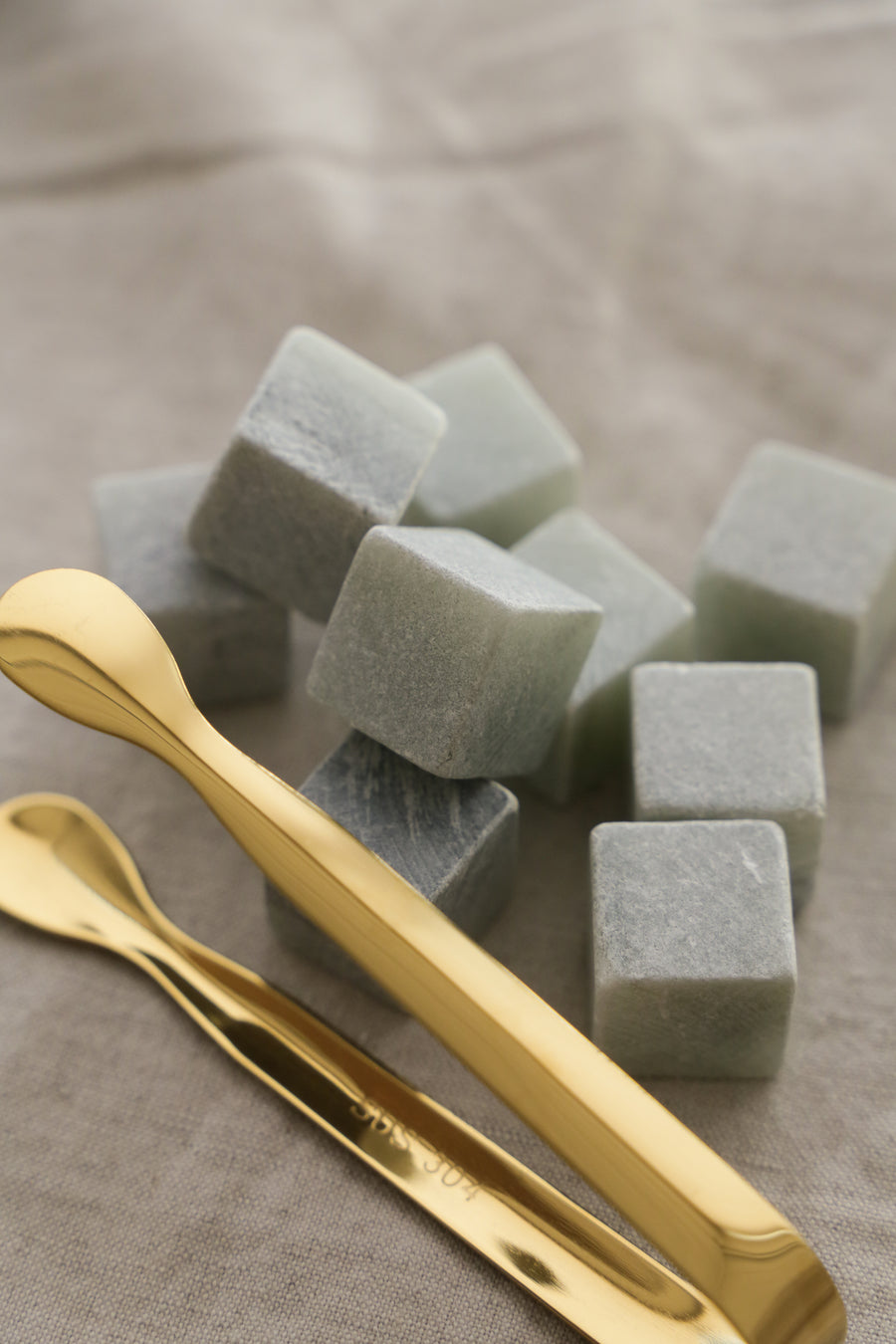 Marble Whiskey Stones & Tongs