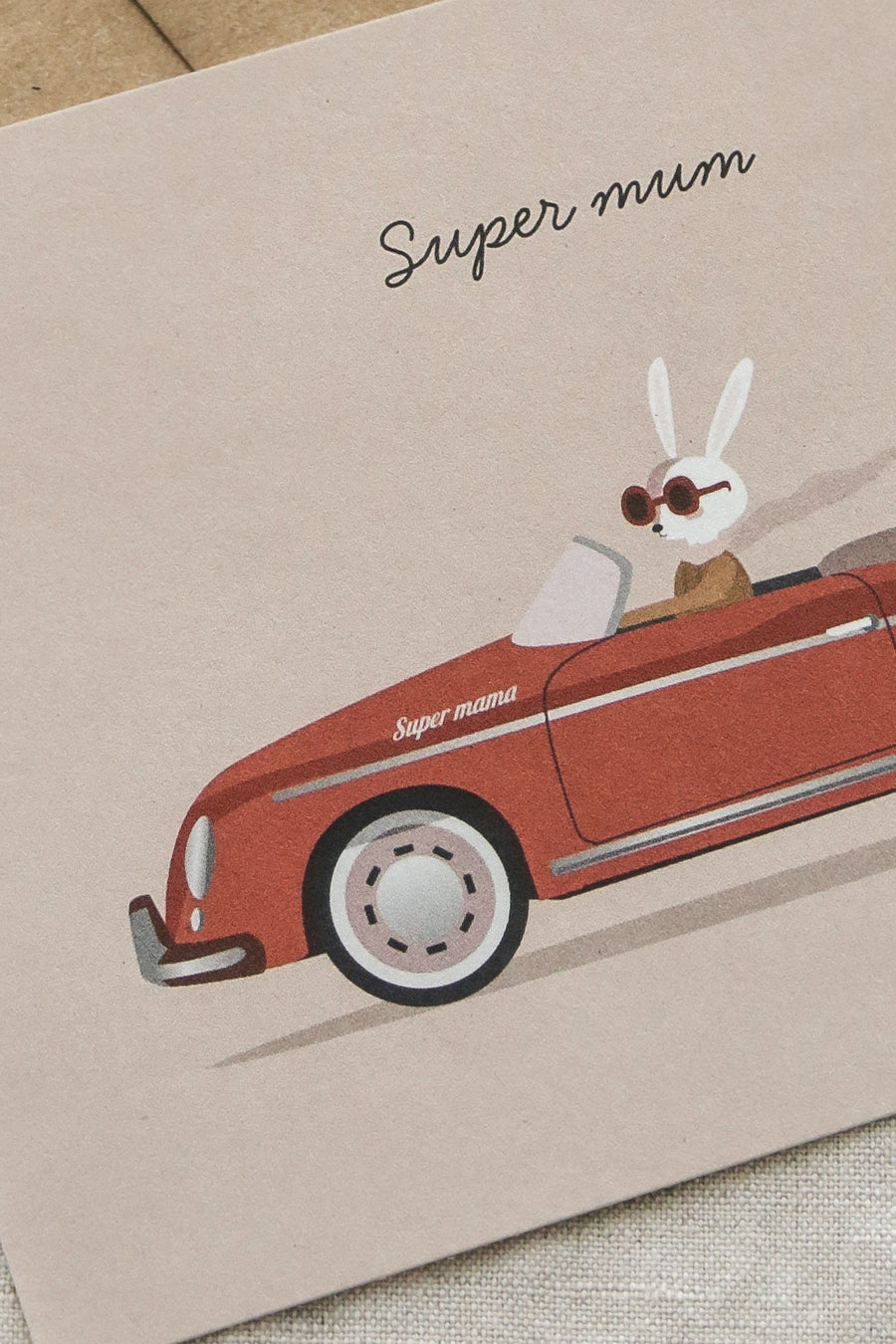 Fast Super Mum Postcard