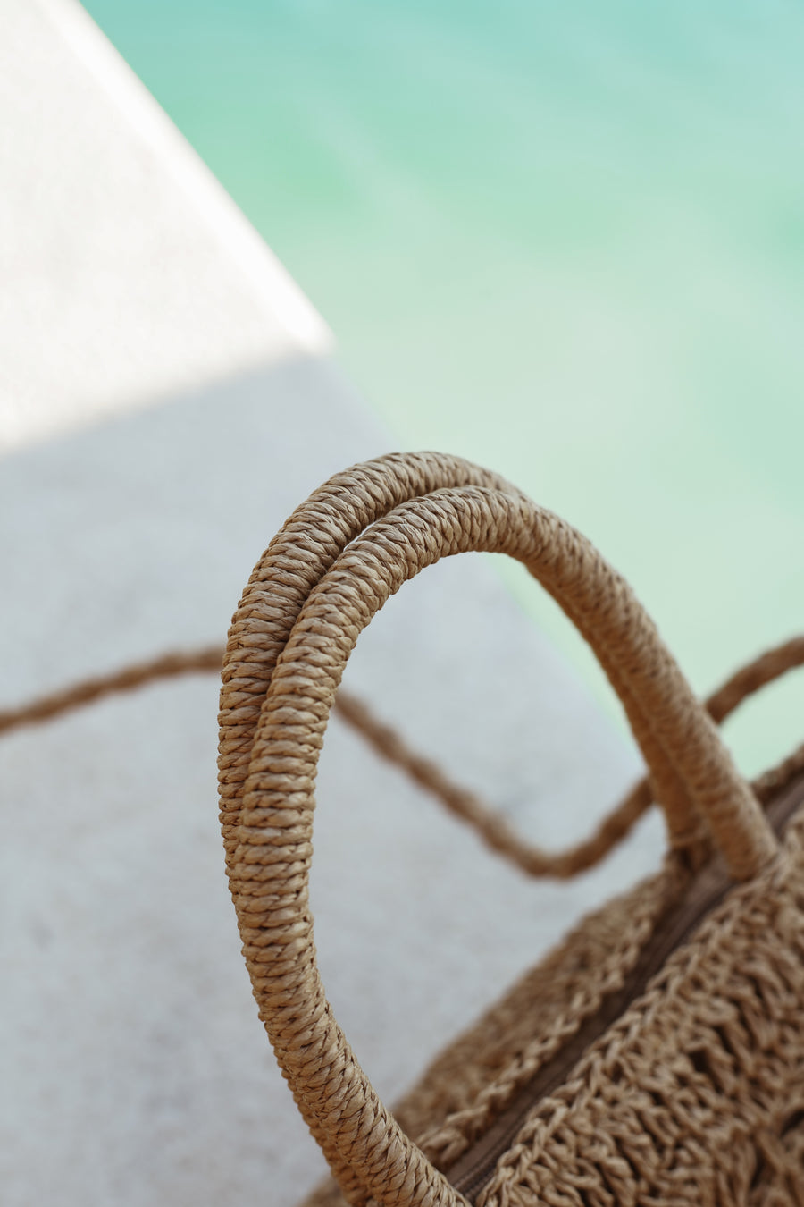 Coquillage Raffia Bag - Caramel