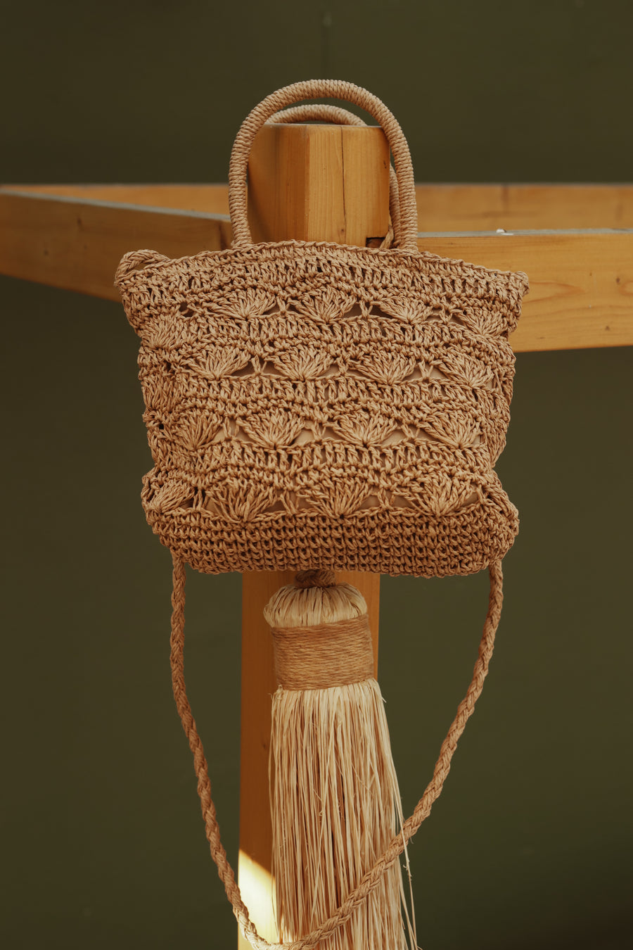 Coquillage Raffia Bag - Ecru