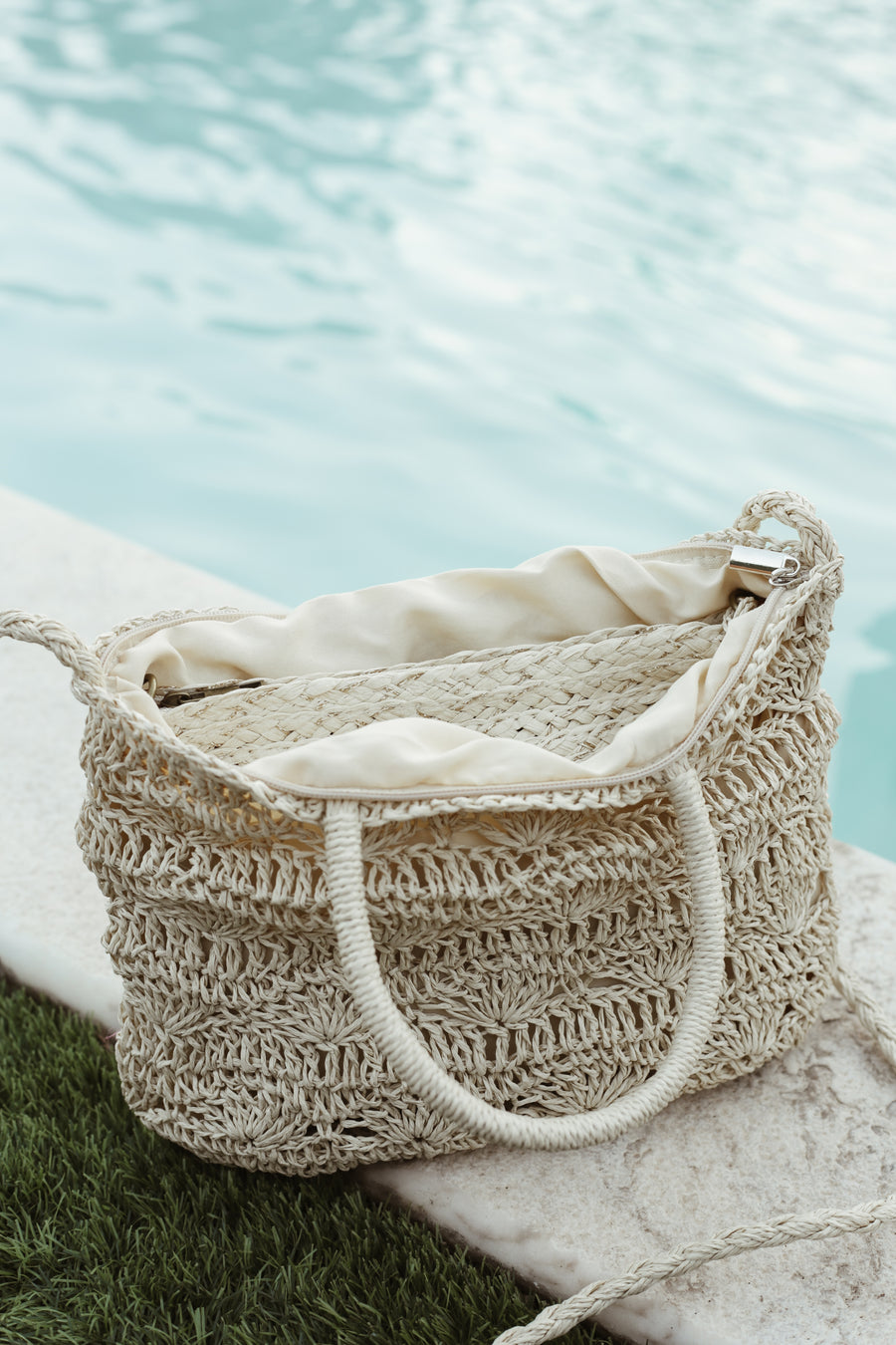 Coquillage Raffia Bag - Ecru