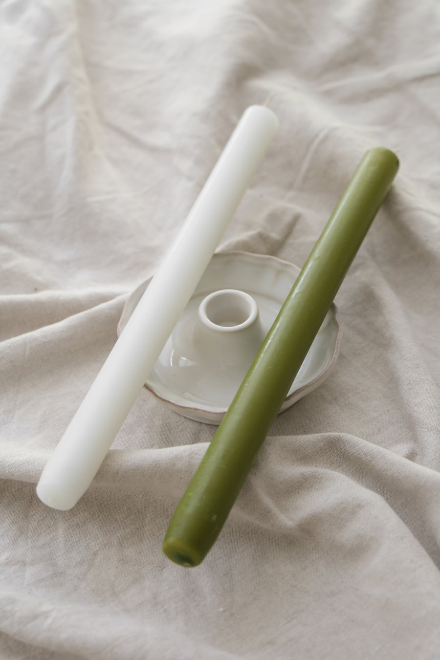 Long Taper Candle - White