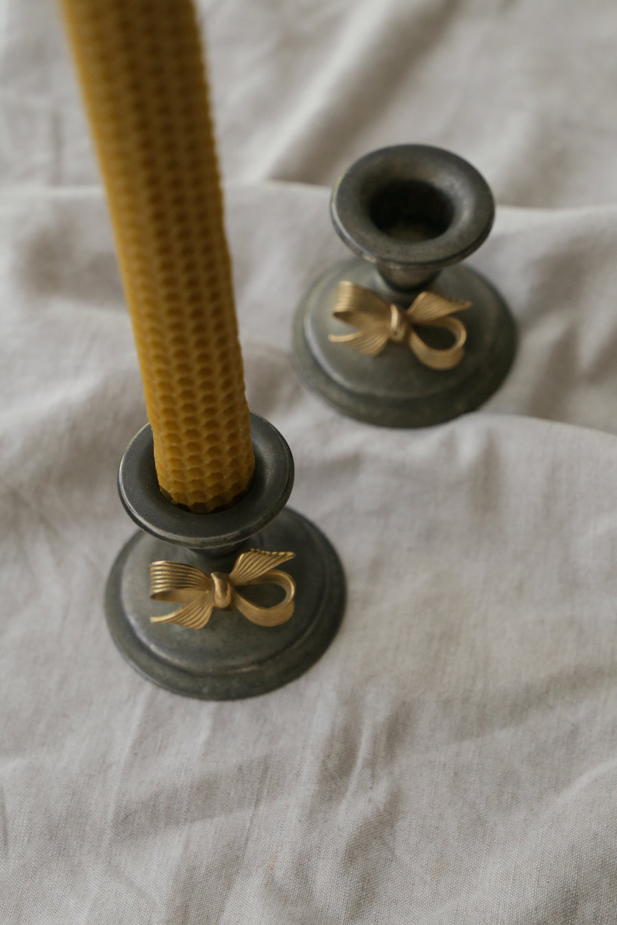 Vintage Bow Candle Holders