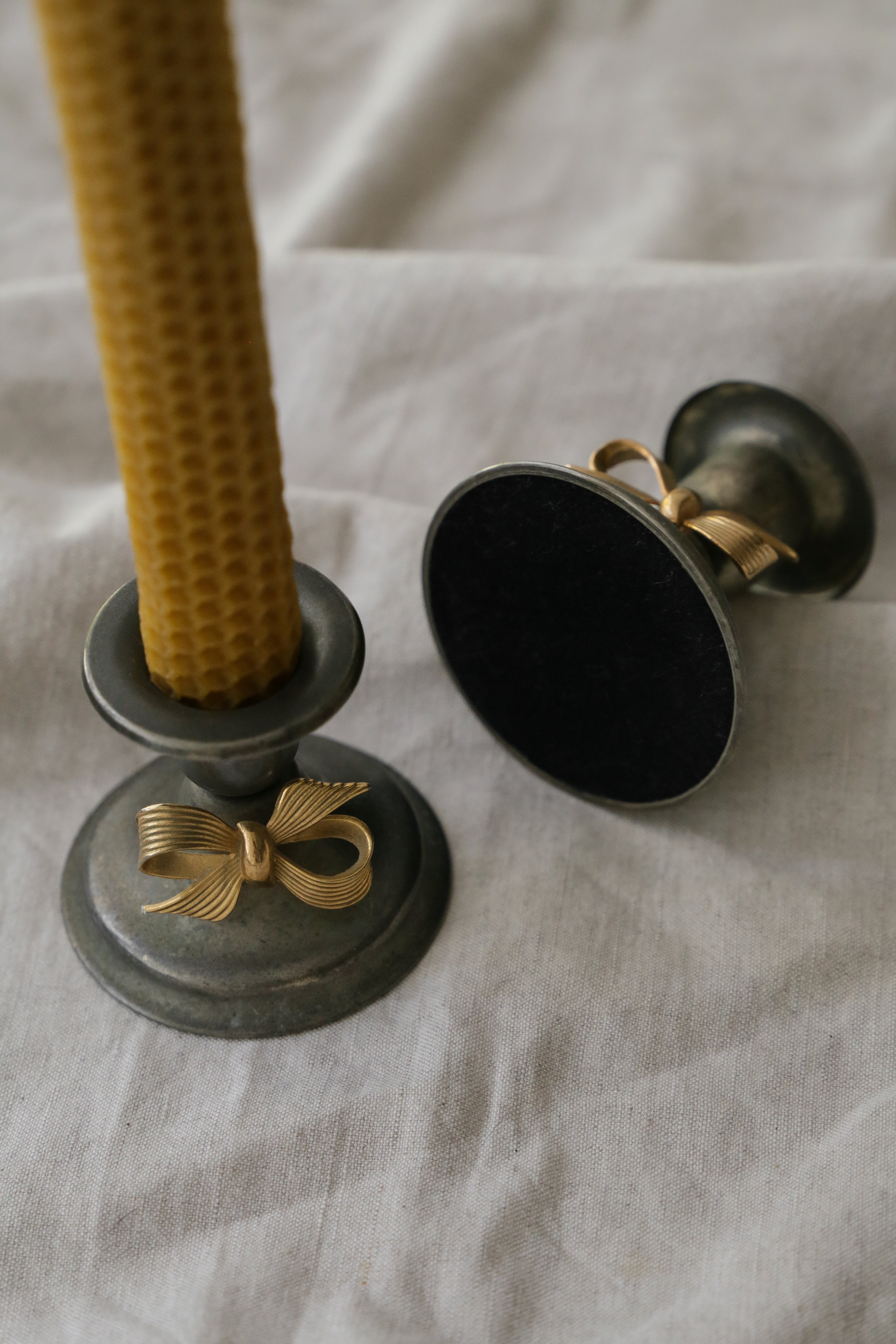 Vintage Bow Candle Holders
