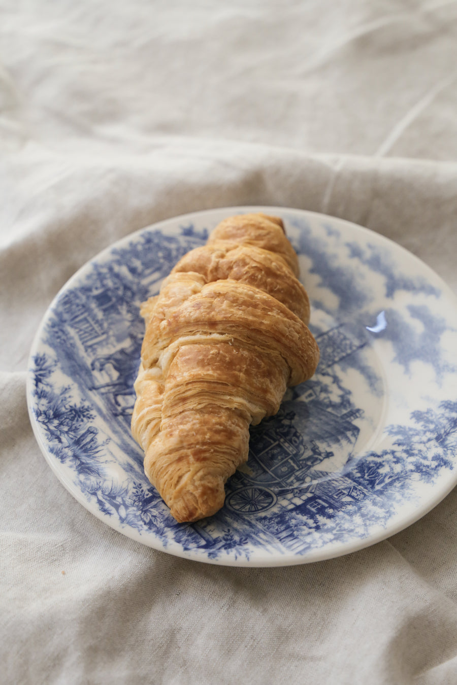 Blue Toile Dessert Plate