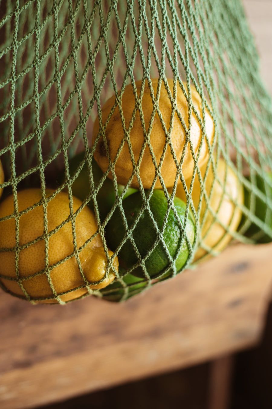 Classic Net Bag - Ecru & Olive