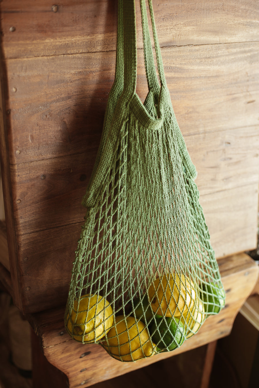 Classic Net Bag - Ecru & Olive