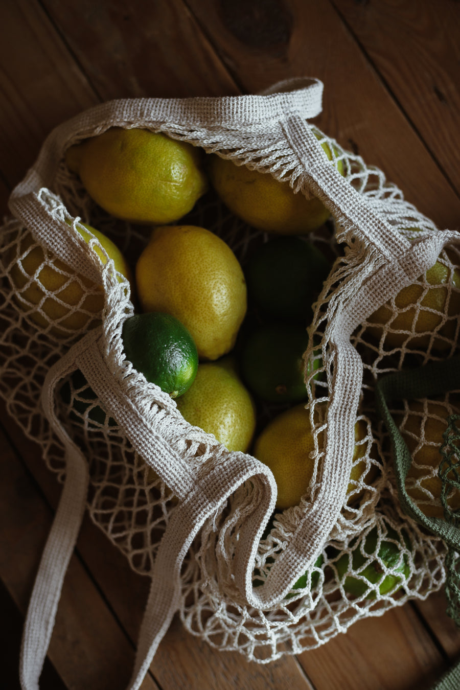 Classic Net Bag - Ecru & Olive