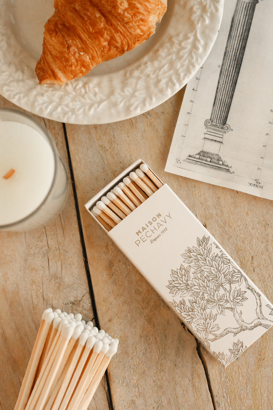 Hortense White Matches by Maison Pechavy