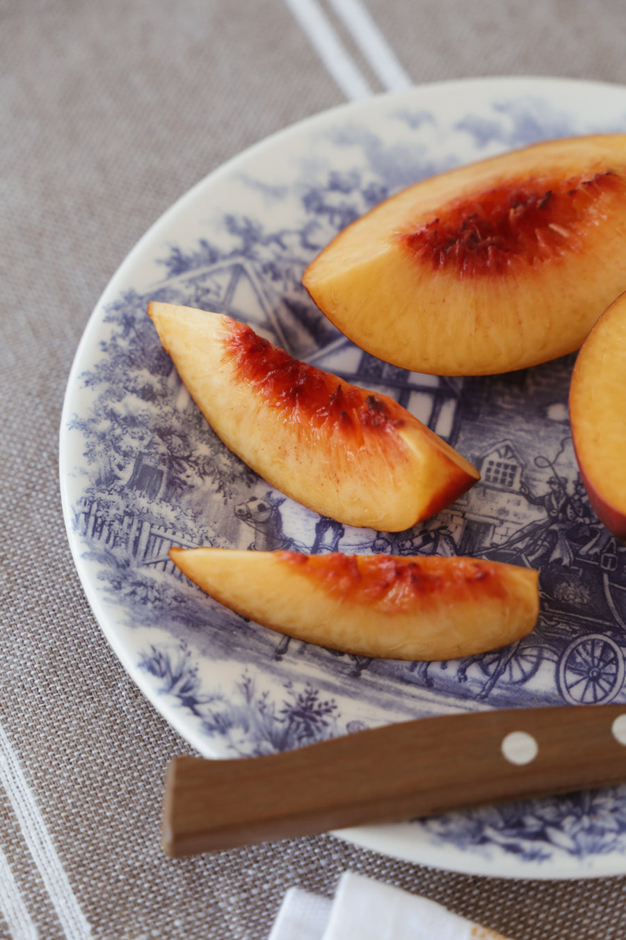 Blue Toile Dessert Plate