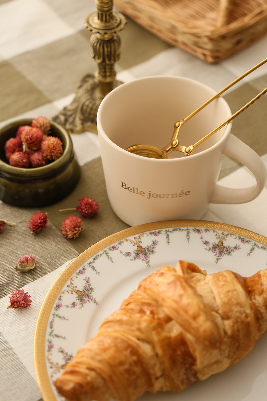 Vintage butter Pat - Moss Green