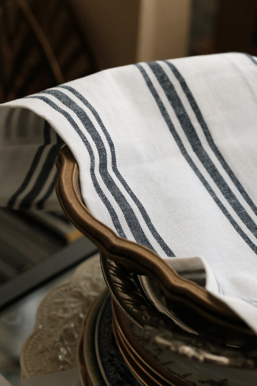 French Tea Towel - Blue