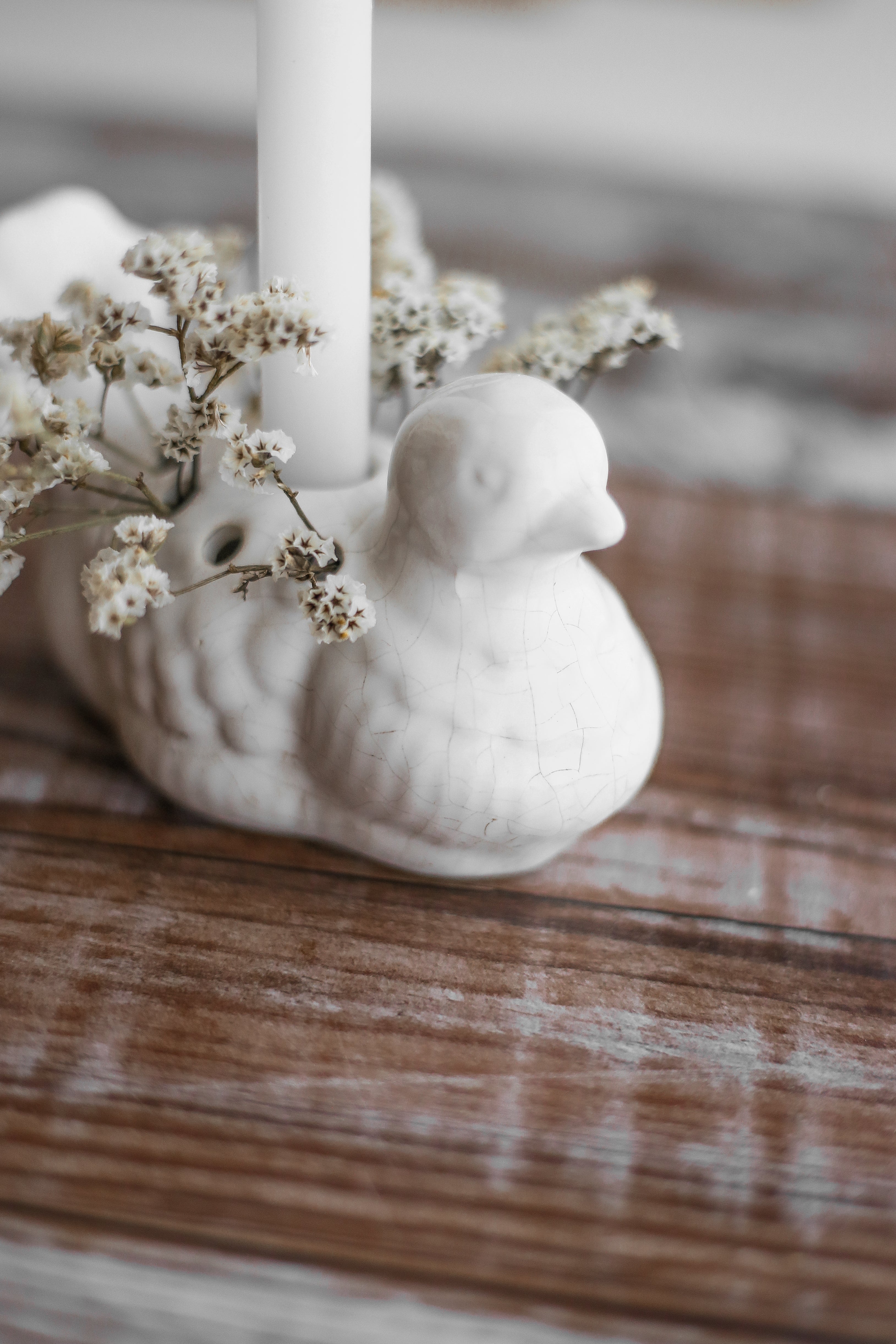 Vintage Ceramic Dove Flower Frog
