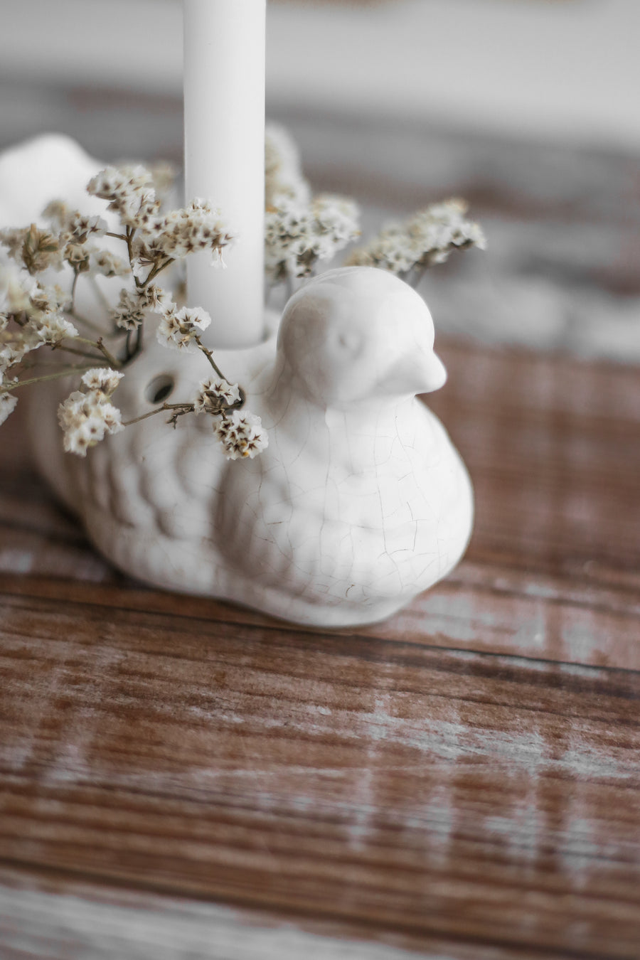 Vintage Ceramic Dove Flower Frog