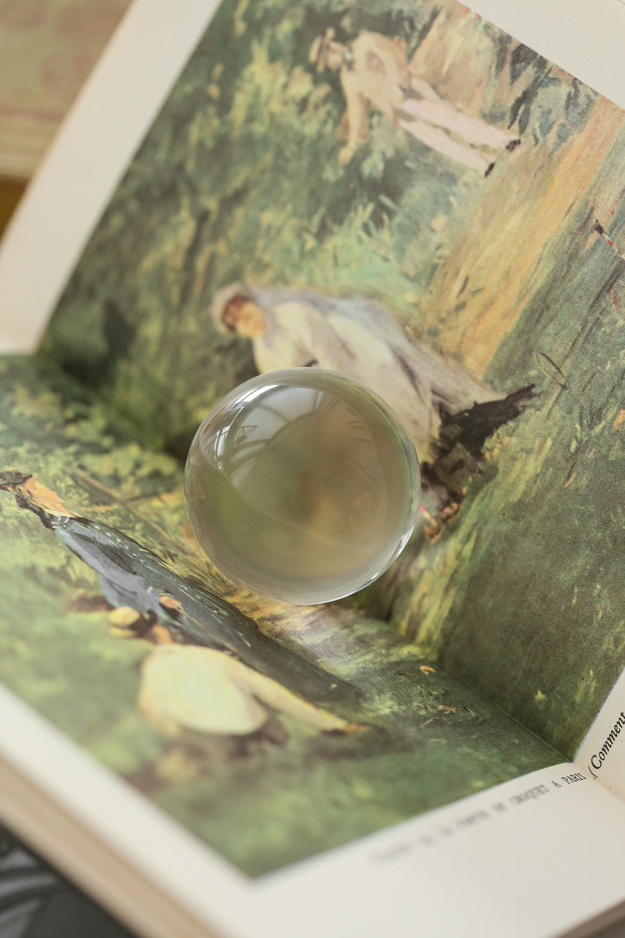 Vintage Glass Paperweight - Ball