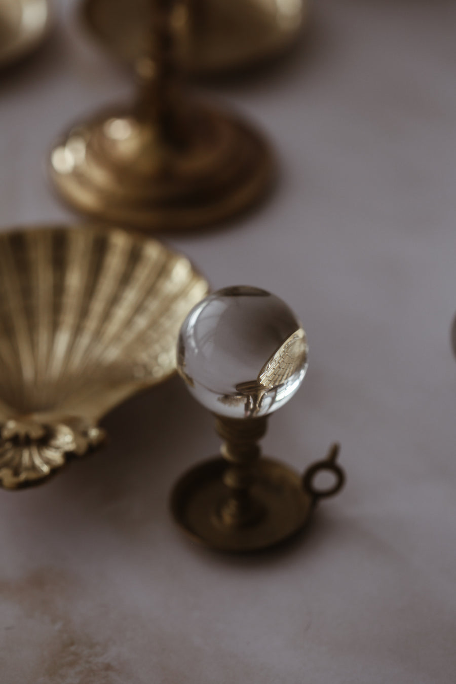 Vintage Glass Paperweight - Ball