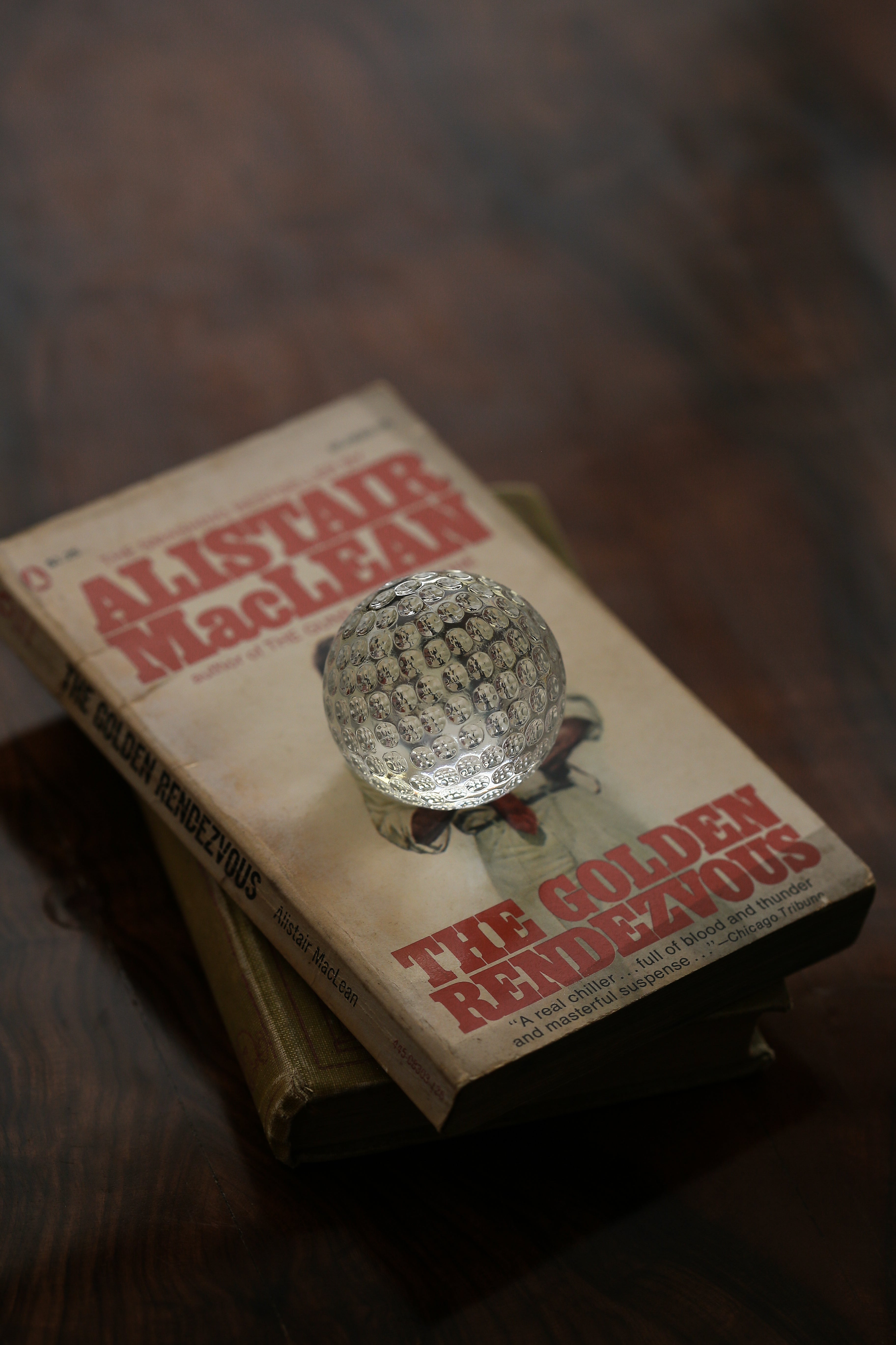 Vintage Crystal Golf Ball Paperweight