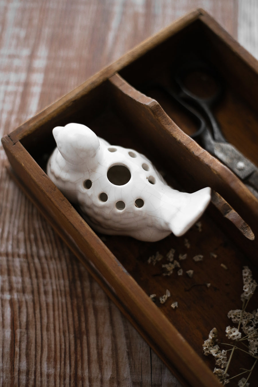 Vintage Ceramic Dove Flower Frog