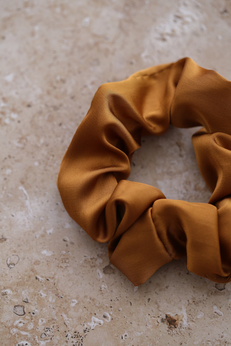 Classic Satin Scrunchie - Caramel