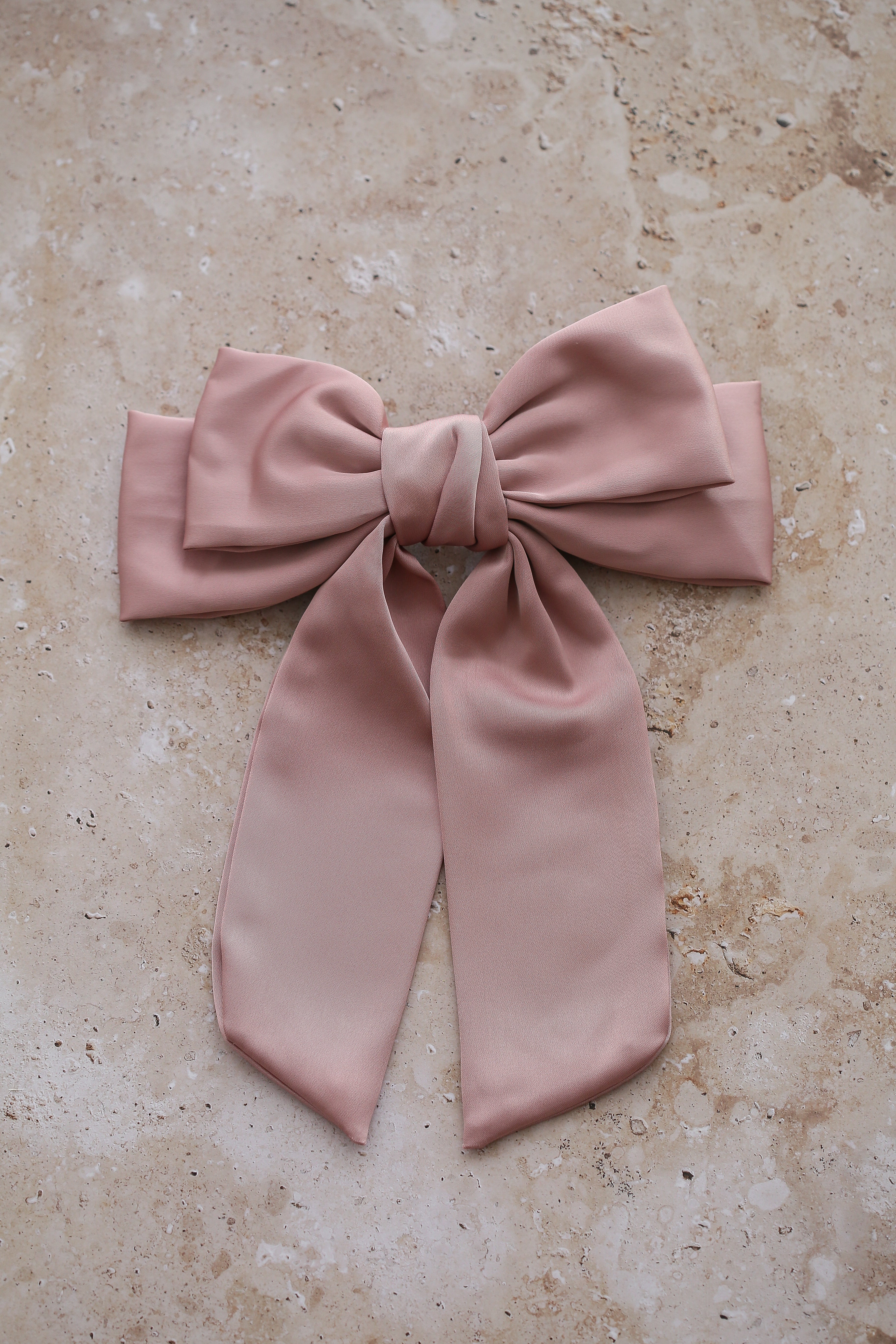 Loulou Bow Barrette - Blush