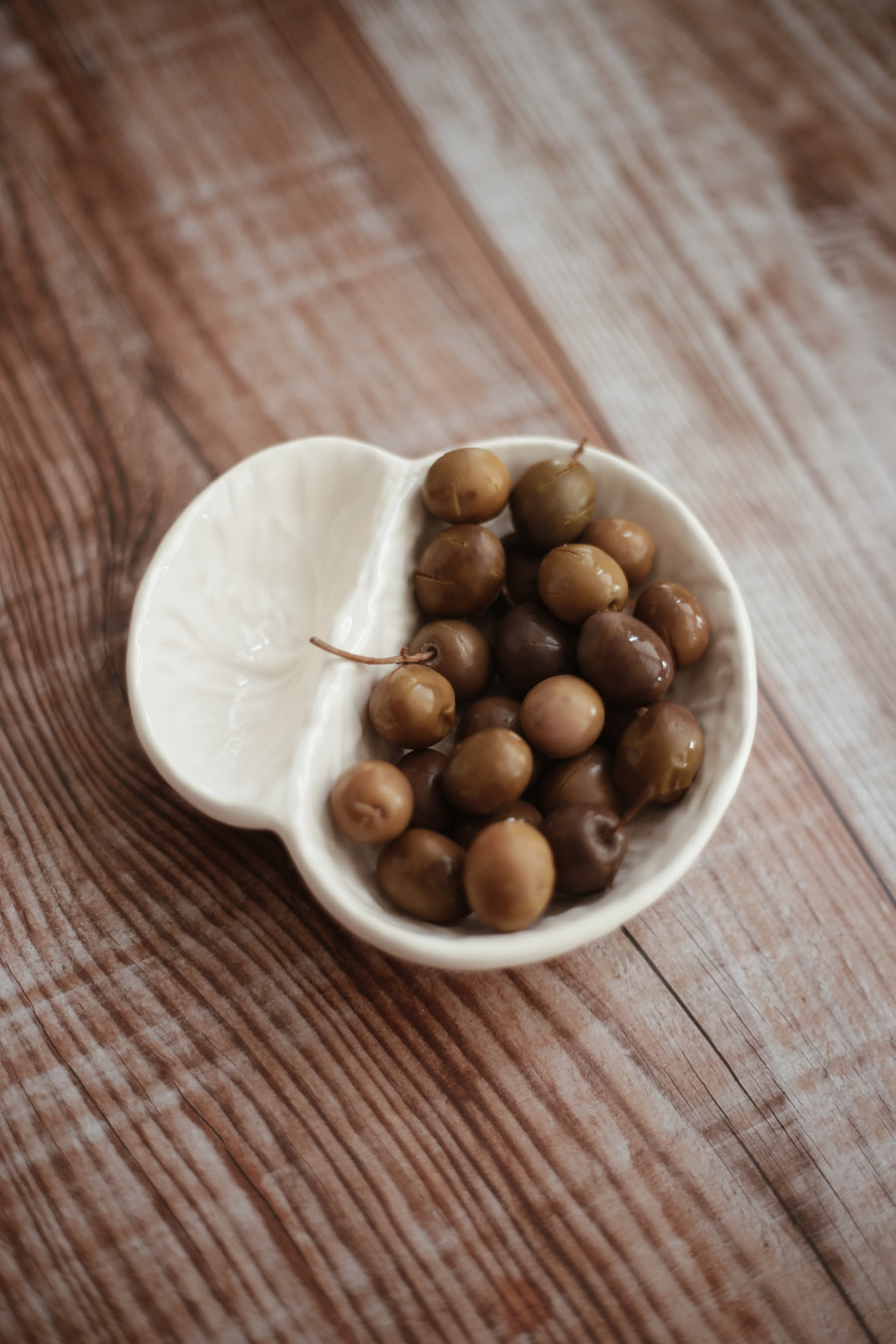 White Cabbage Olive Dish