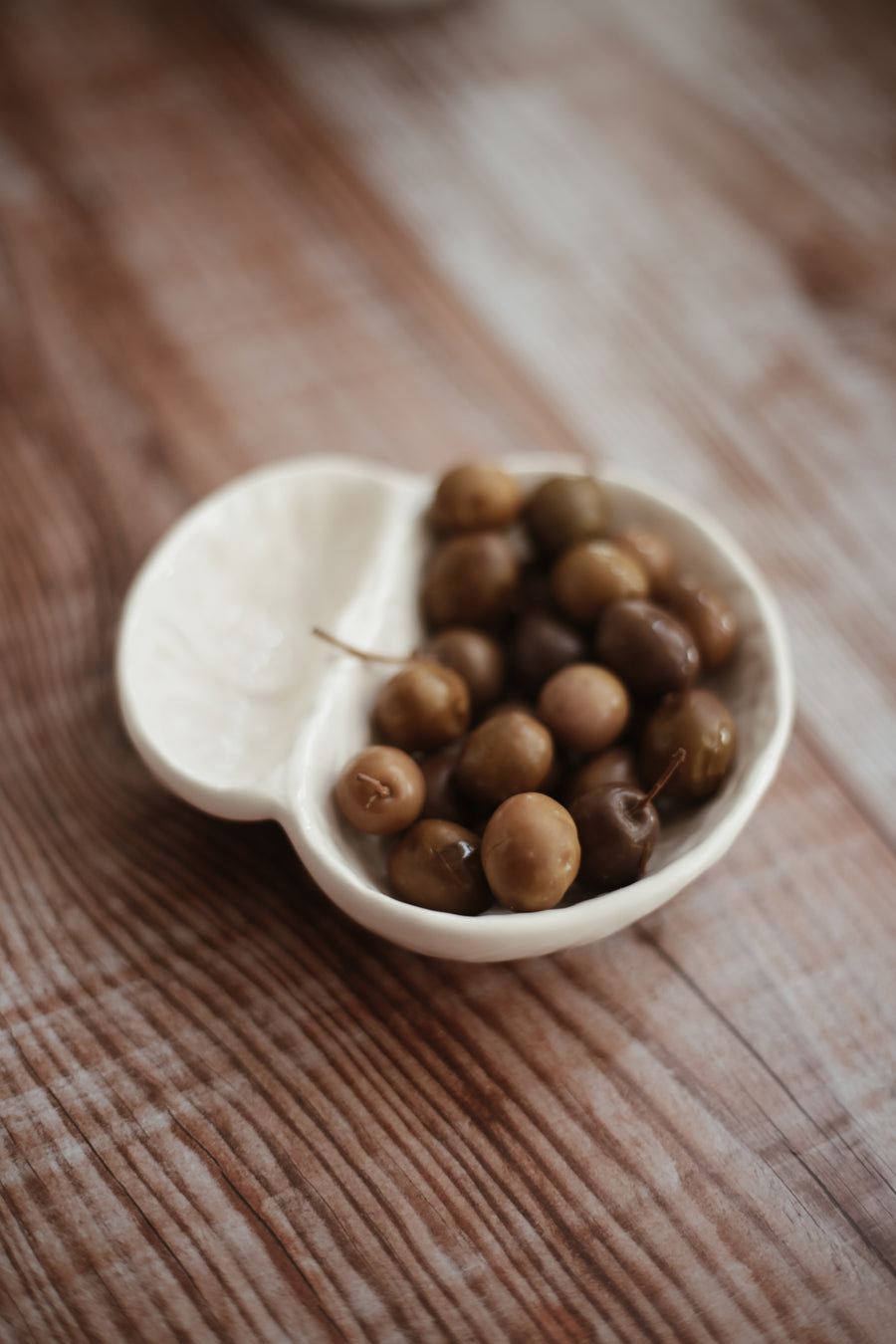 White Cabbage Olive Dish