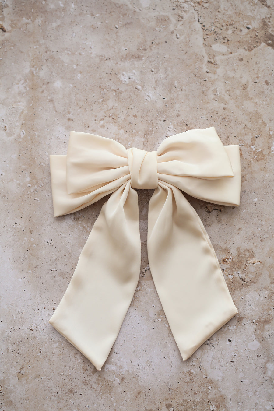 Loulou Bow Barrette - Cream