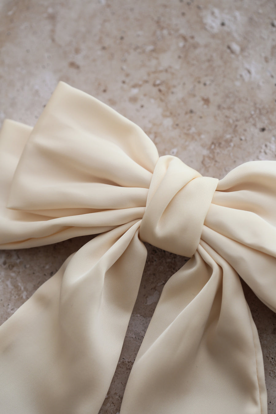 Loulou Bow Barrette - Cream