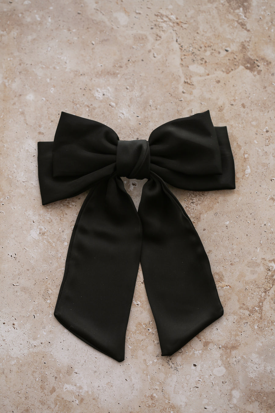 Loulou Bow Barrette - Black