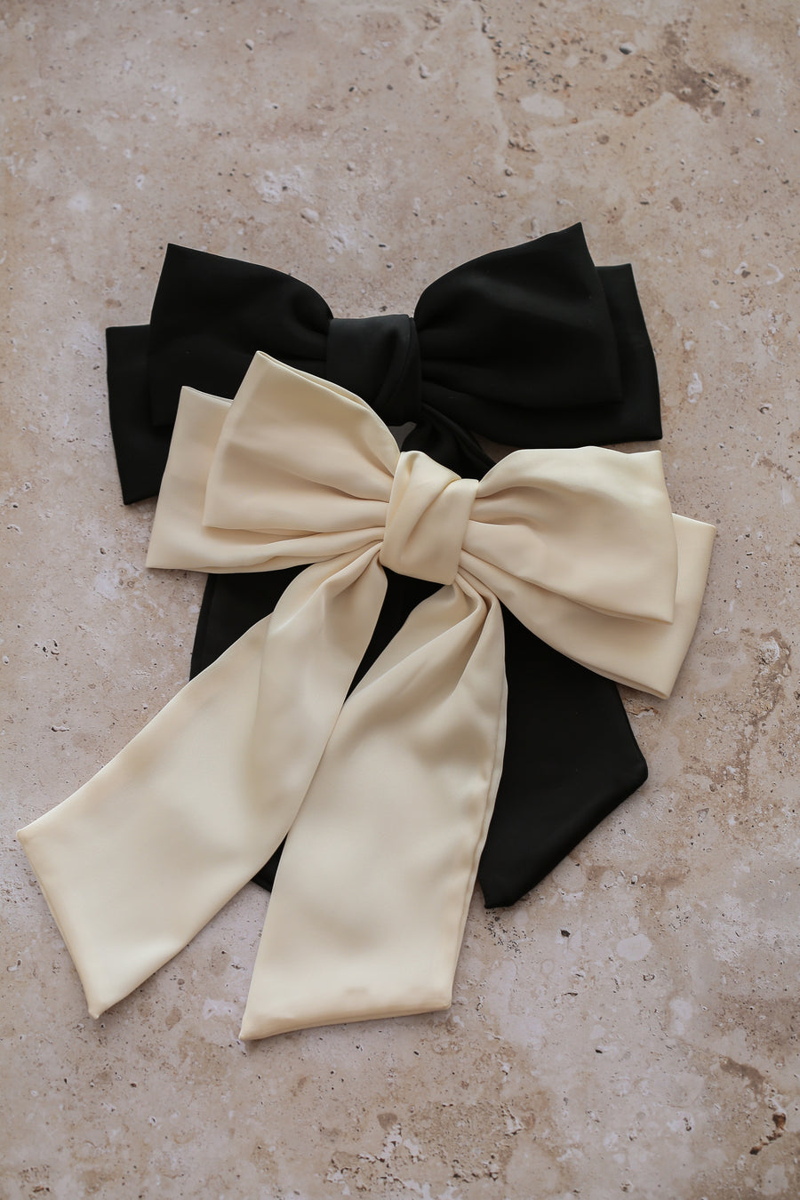 Loulou Bow Barrette - Black