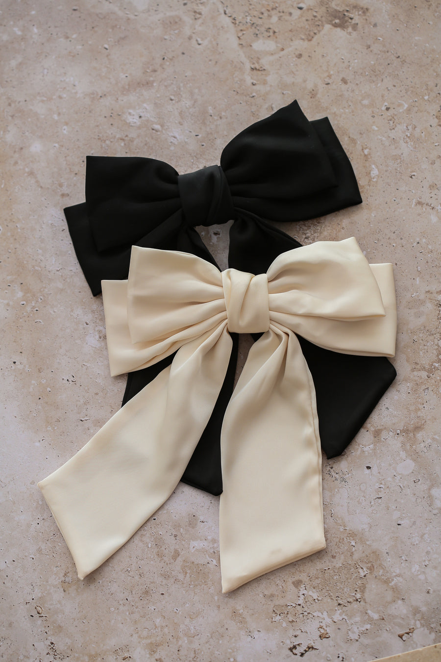 Loulou Bow Barrette - Cream