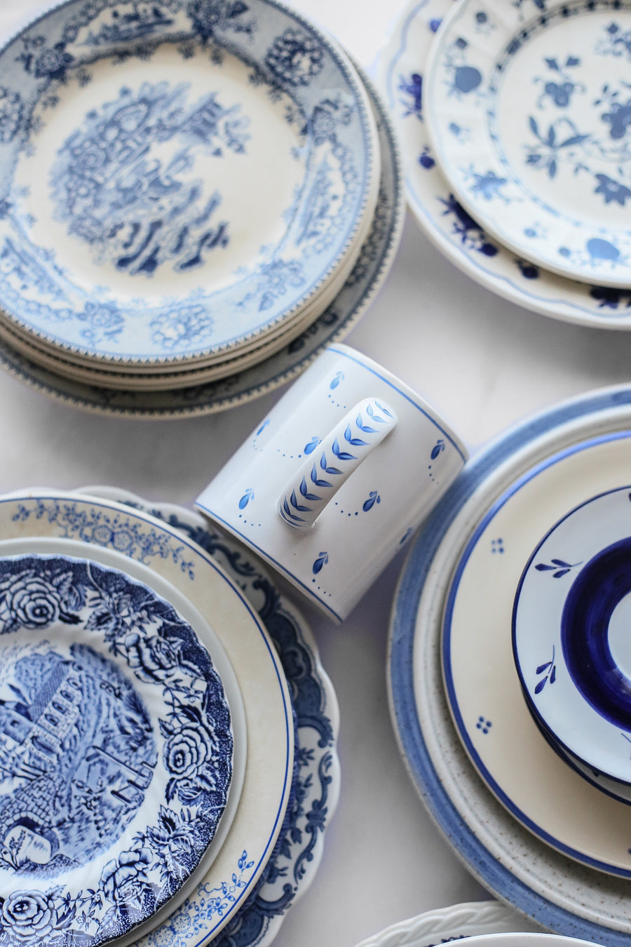 Vintage Hand Painted Leaf Mug