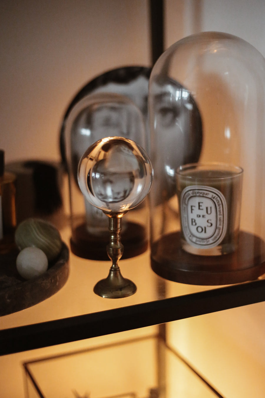 Vintage Glass Paperweight - Ball