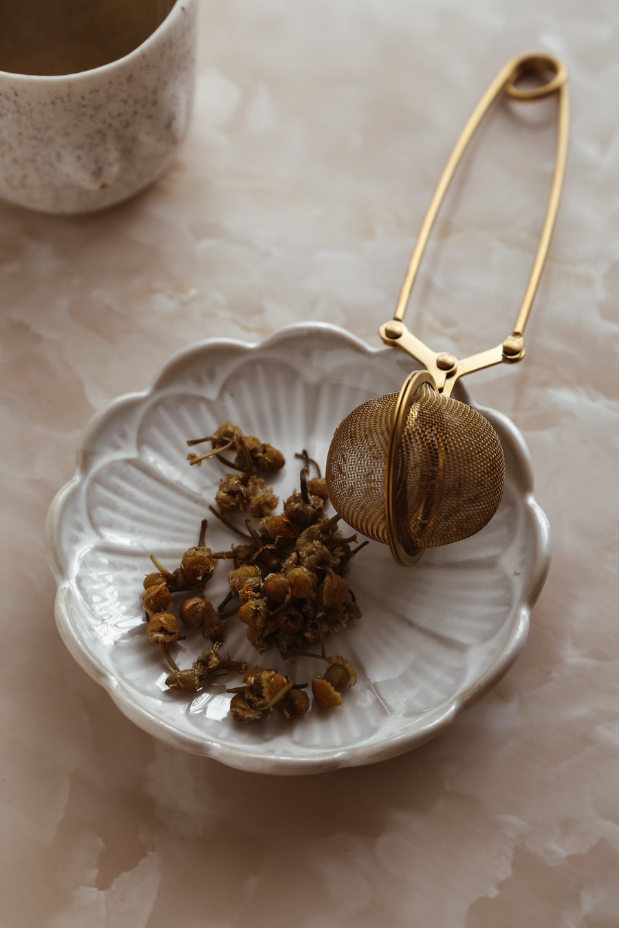 Gold Mesh Tea Strainer