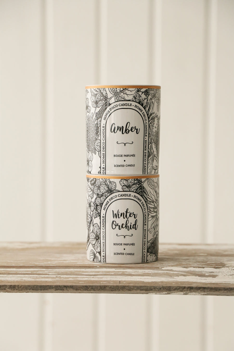 Winter Orchid Ceramic Candle