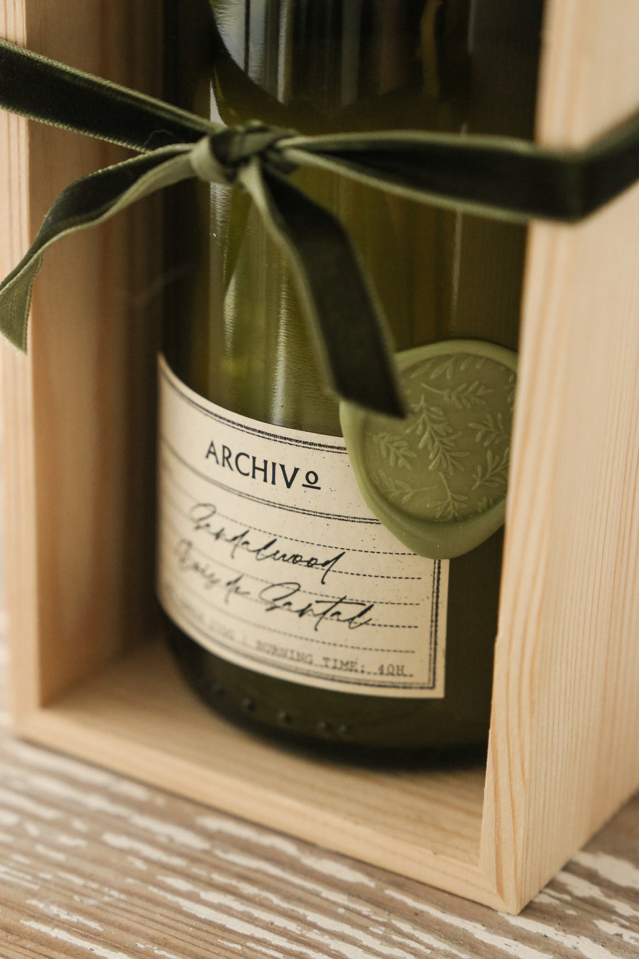 Wine Bottle Candle - Sandalwood