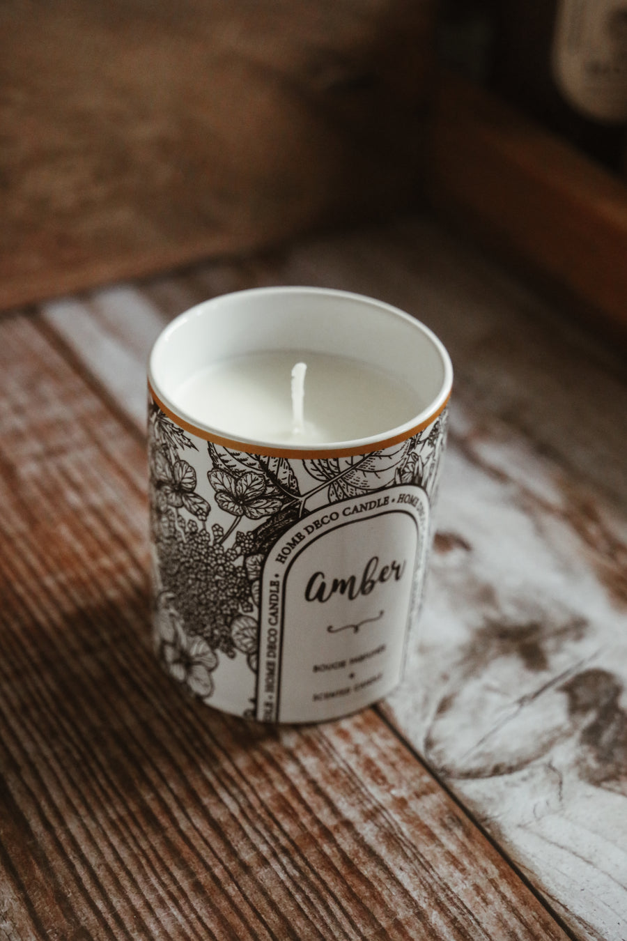 Amber Ceramic Candle