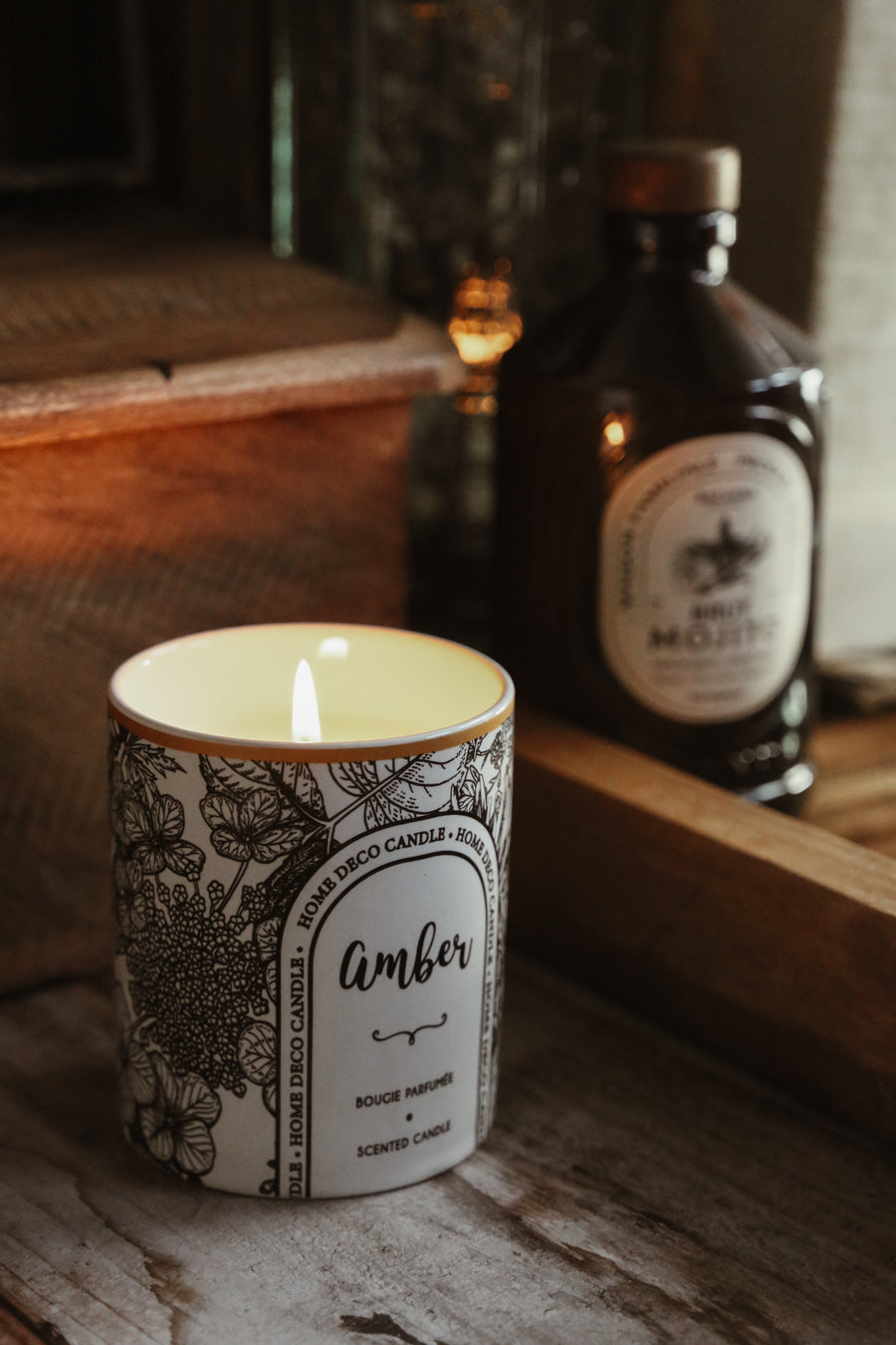 Amber Ceramic Candle