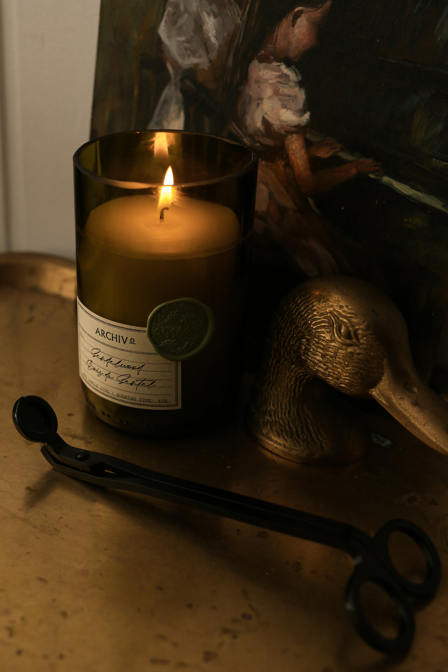 Wine Bottle Candle - Sandalwood