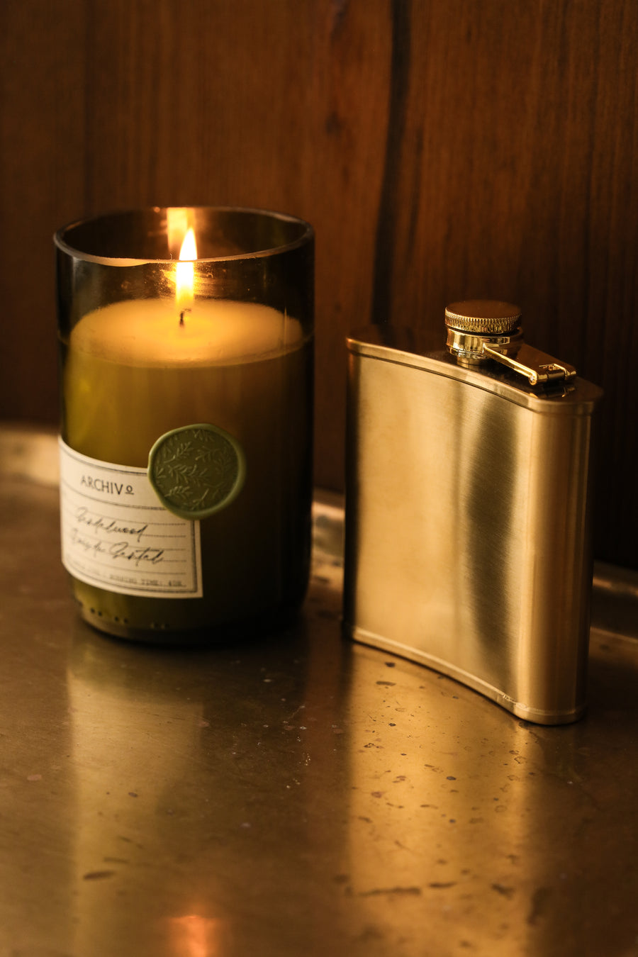 Wine Bottle Candle - Sandalwood