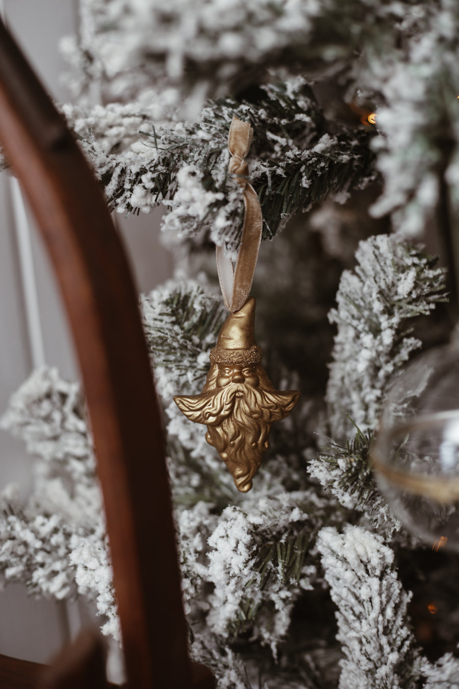 Gold Santa Ornament