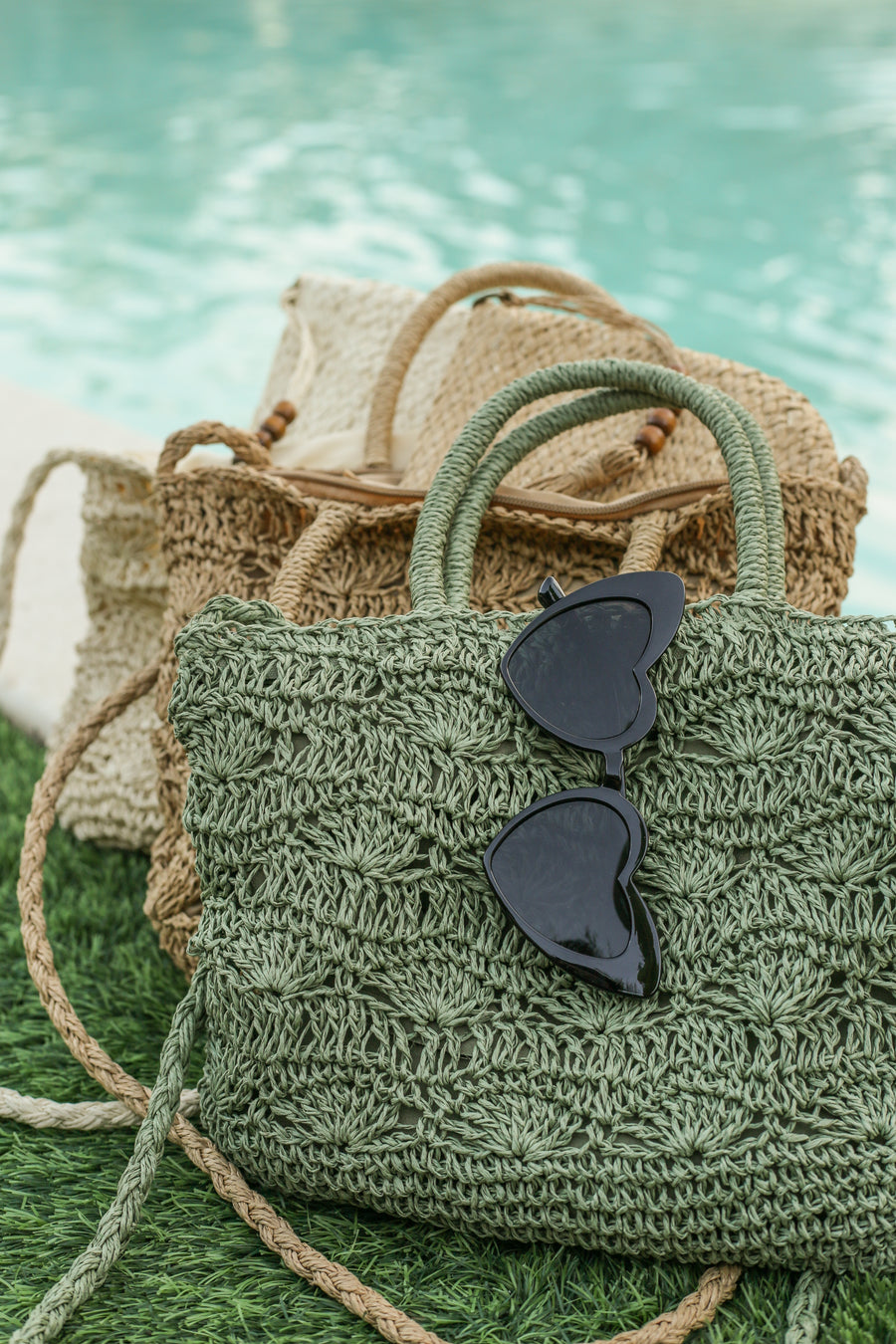 Straw Bag - Olive