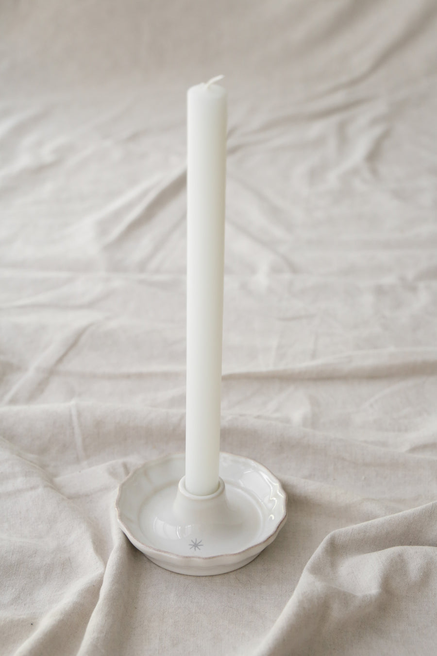 Long Taper Candle - White
